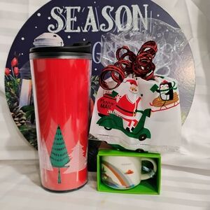 Starbucks Red and Green Holiday Tumbler and Mug Set